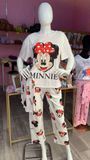 Женский пижамный набор 3в1 для сна Minnie с бамбука штанишки шорты футболка размер 42-48 94667945 фото